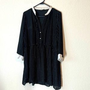 Zara black white dress